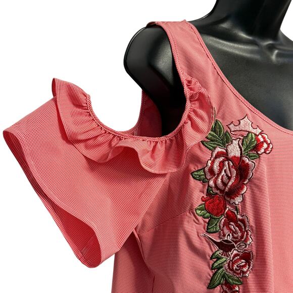 Disney Princess Cold Shoulder Blouse Embroidered Princess Symbols Size 2X NWT - Picture 2 of 9